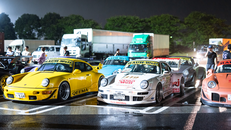 Illustration for article titled I Drove Through A Japanese Typhoon With A Dozen RWB Porsches